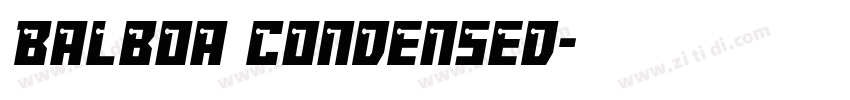 Balboa Condensed字体转换